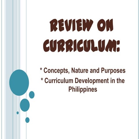 Review on curriculum development