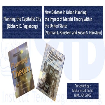 Review on planning the capitalist city & new debates in urban planning