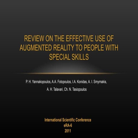 Review On The Effective Use Of Augmented Reality Last