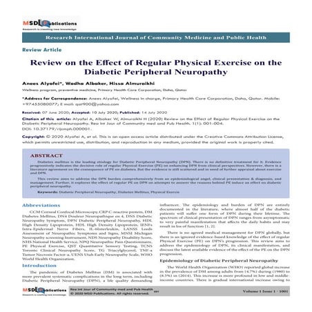 Review on the effect of regular physical exercise on the diabetic peripheral ...