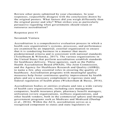 Review other posts submitted by your classmates. In your responses, .docx