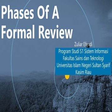 Phases of a formal review