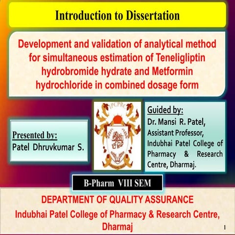  Validation of analytical method  for Diabetes Mellitus 