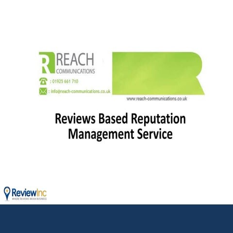 Reviews Based Reputation Management Service