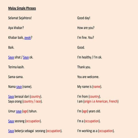 Conversational malay | PDF