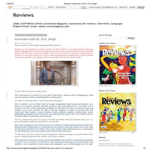 Reviews  interview with dr. r.k. singhpdf