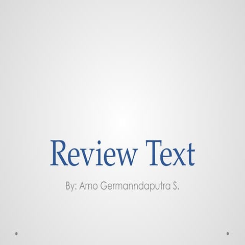 REVIEW TEXT FOR SENIOR HIGH SCHOOL STUDENTS | PPTX