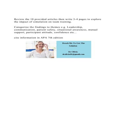 Review the 10 provided articles then write 3-4 pages to explore .docx