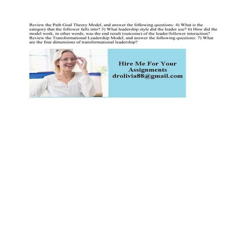 Review the Path Goal Theory Model- and answer the following questions-.docx