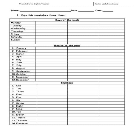 3 primary unit 1, vocabulary | PDF