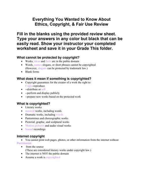 Review Worksheet 1