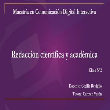 Redacción Académica y Científica | Unidad 2