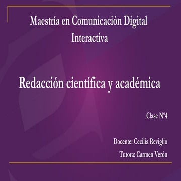 Unidad 4 | Redacción académica y científica