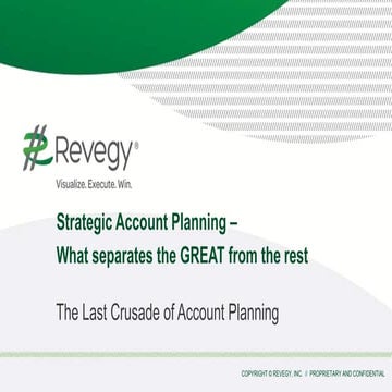 Strategic Account Planning - What Separates the GREAT from the WEAK