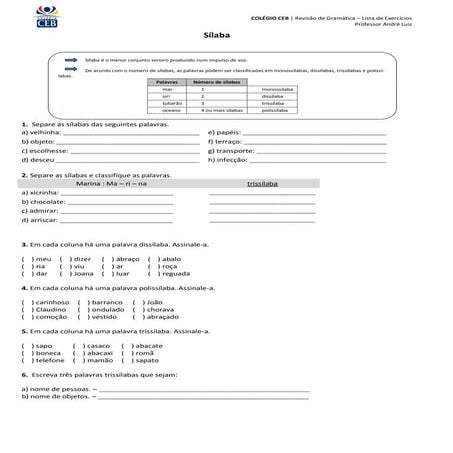 Revisao gramatical 2 8o ano