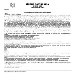 Revisao - interpretação com gabarito