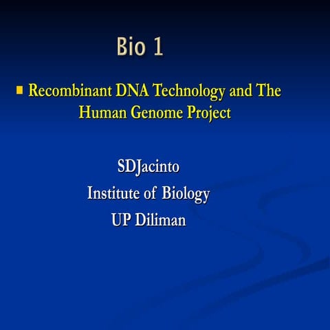 Revised  Bio 1wfx   Recombinant  D N A