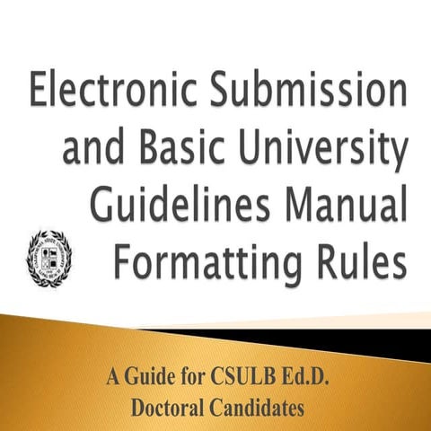 Revised 2016 New Rules Ed.D. Powerpoint for Electronic Submission and Essenti...