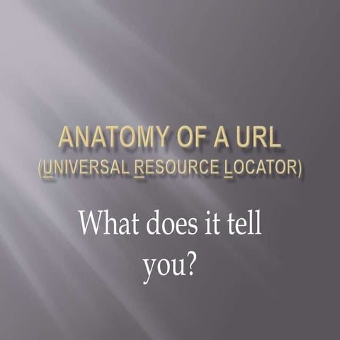 Revised analyzing url