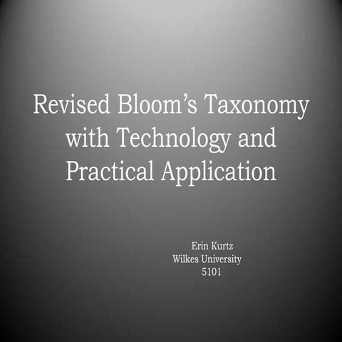 Bloom's revised digital taxonomy | PDF