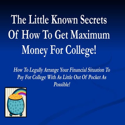 College Financial Planning Information