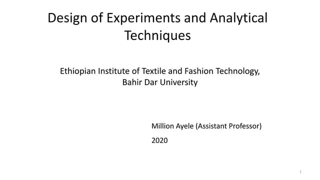 Revised Design of Experiments and Analytical Techniques.pptx