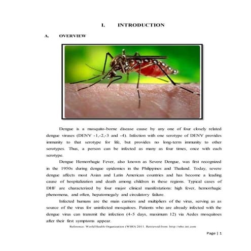 Dengue Hemorrhagic Fever- Case Study