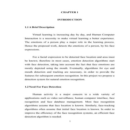 Final Year Project - Enhancing Virtual Learning through Emotional Agents (Doc...