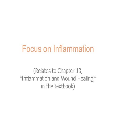 Revised focus on inflammation