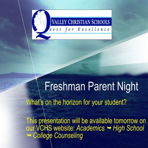 Freshman Parent Night 09 Presentation