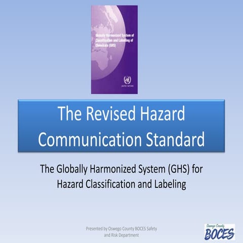 Revised hazard communication standard