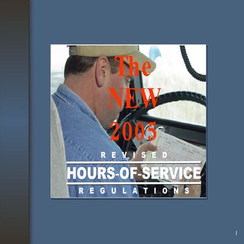 Revised Hours Of Service Training For Drivers