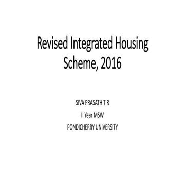 Revised integrated housing scheme, 2016