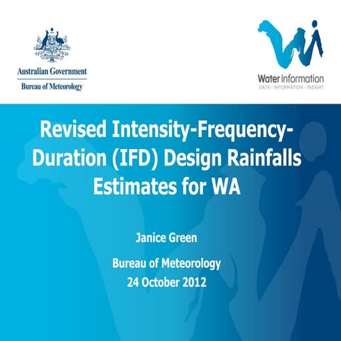 Revised intensity frequency-duration (ifd) design rainfalls estimates for wa ...
