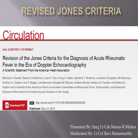 Revised jones criteria