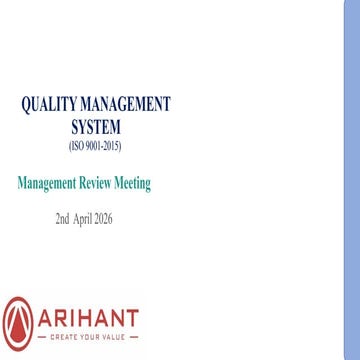 MRM - Management Review Meeting Presentation | PPTX