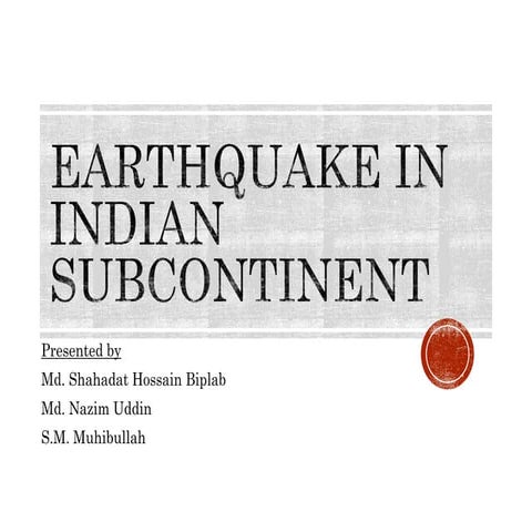 Earthquake in Bangladesh