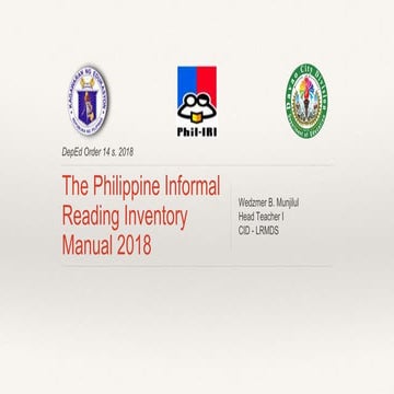 Revised Phil-IRI 2018 Presentation