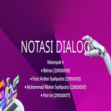 notasi dialog kelompok 9 interaksi manusia dan komputer | PPTX