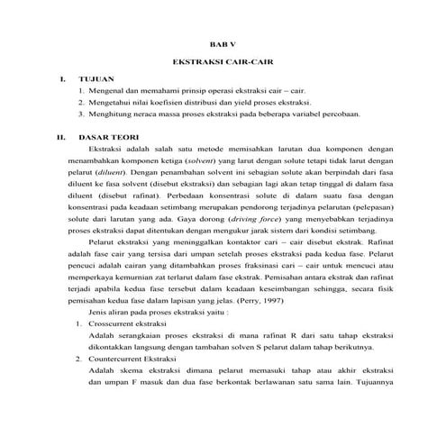 laporan ekstrasi cair cair