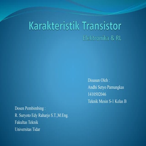 Revisi karakteristik transistor andhi