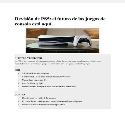 Revisión de PS5: el futuro de los juegos de consola está aquí