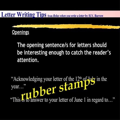 Revising Letters