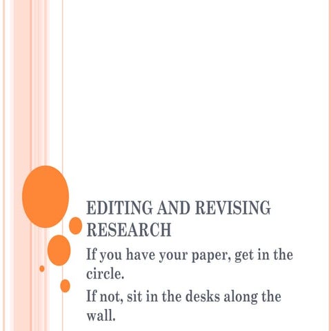 Revising and editing research
