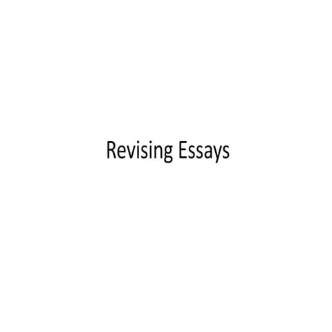 Revising essays info
