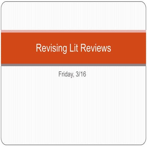 Revising litreview