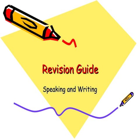 Revision  Guide Speak And Writ