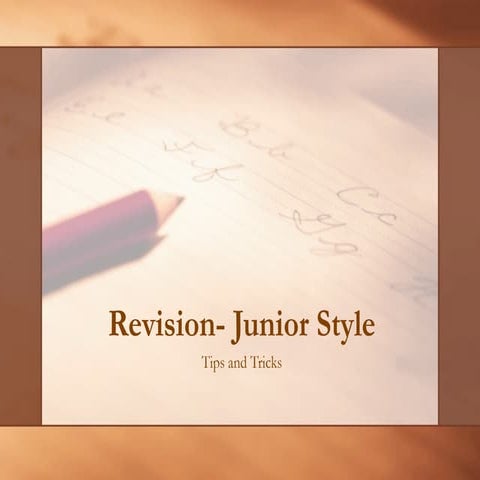 Revision  junior style 2013