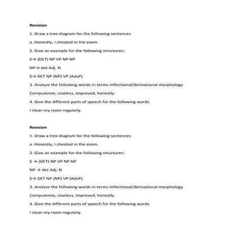 Revision linguistics