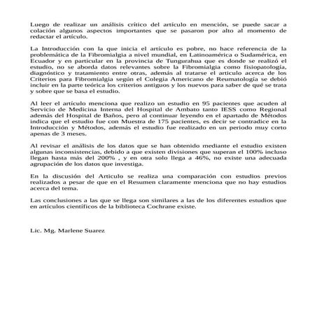 Revision artciculo cientifico -  - Lcda. Mg. Marlene Suarez